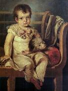Antonio Jacobsen Boy with a dog china oil painting artist